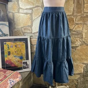My Danielle Tiered Denim Skirt